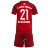 Officiële Voetbalshirt + Korte Broek FC Bayern München Lucas Hernandez 21 Thuis 2021-22 - Kids